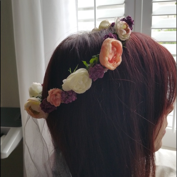 🌸Boho Floral hair Crown Prom, Wedding NWOT - Picture 3 of 8